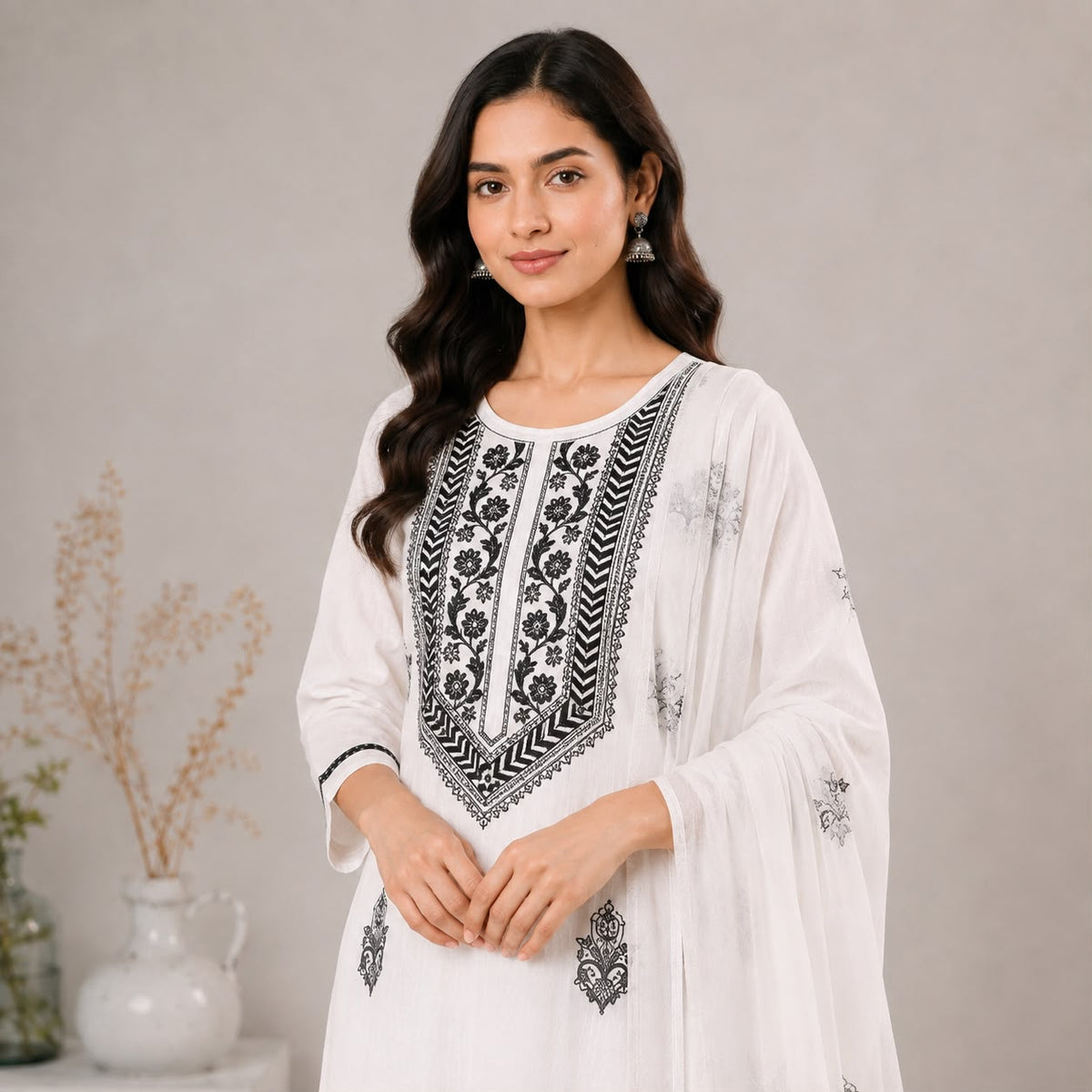 Mulcotton 3 Piece Kurta Set