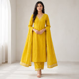 Mul Chanderi  3 Piece Kurta Set