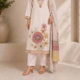 Lenin 3 Piece Kurta Set With Floral Motive