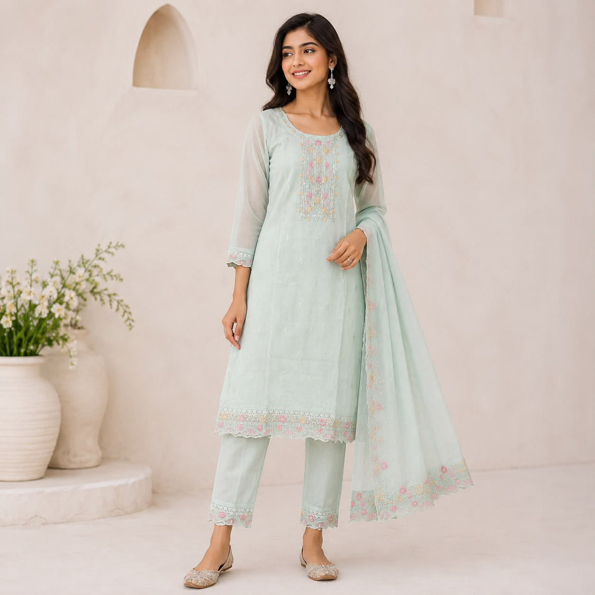 Oraganza 3 Piece  Kurta Set