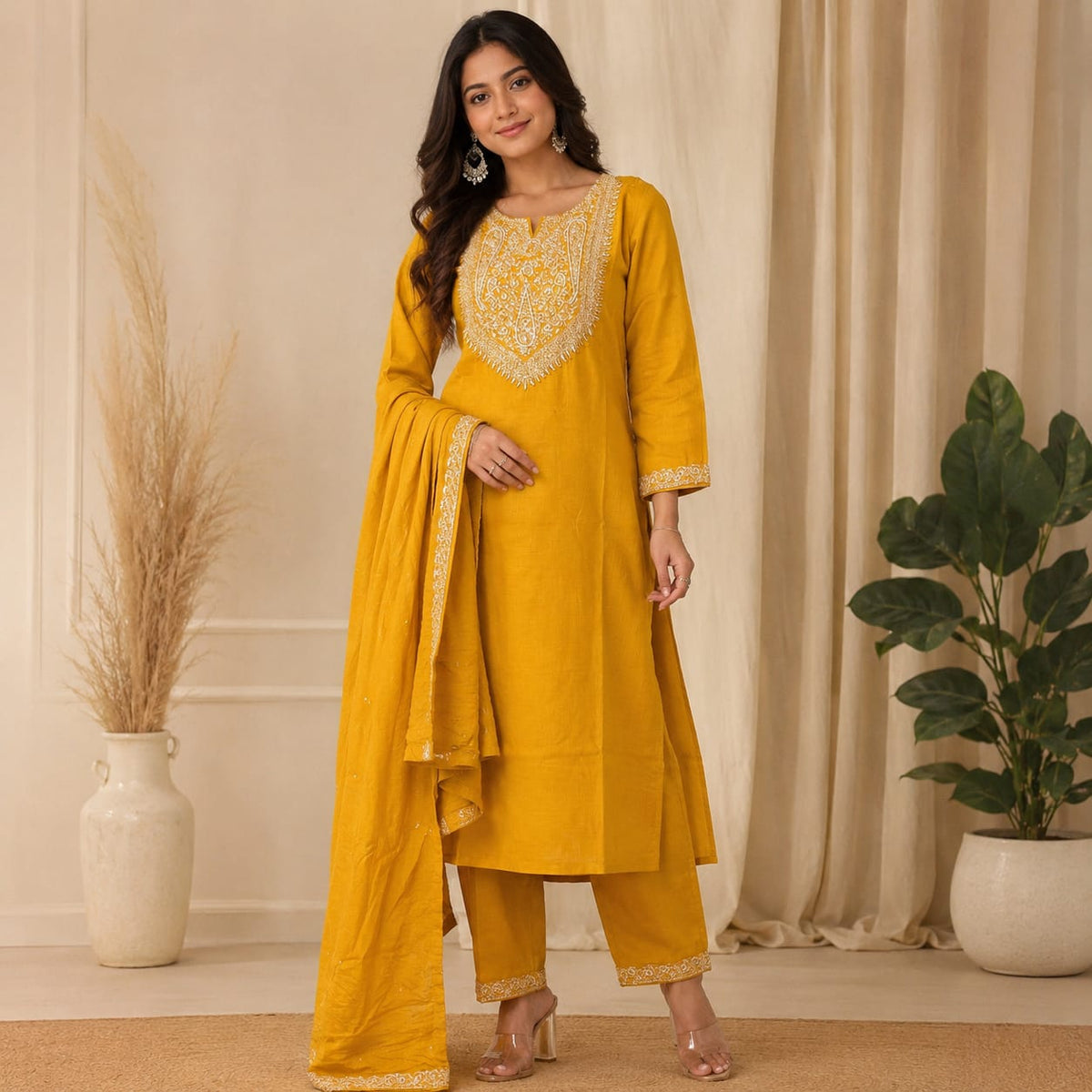 Mulcotton 3 Piece Kurta set