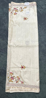 Tussur Silk Saree With Embroidery Work