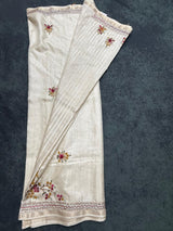 Tussur Silk Saree With Embroidery Work