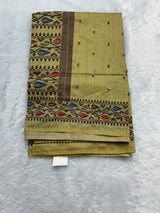 Cotton Jamdani Saree With Knot Work