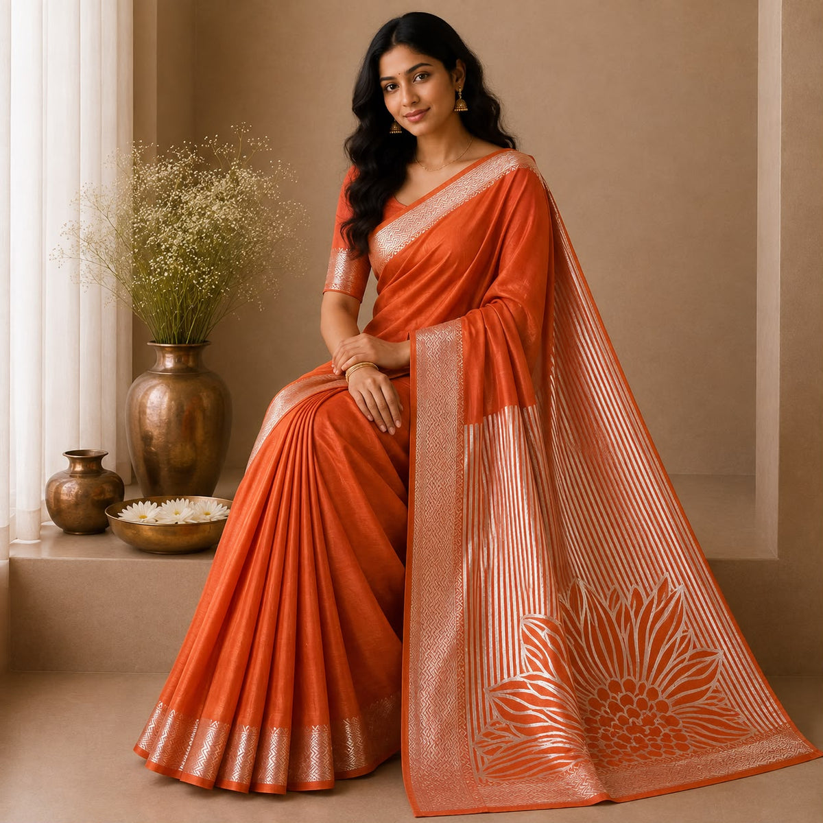 Pure Dola Crepe Saree