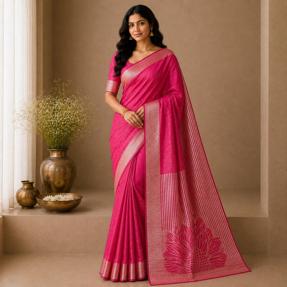 Pure Dola Crepe Saree