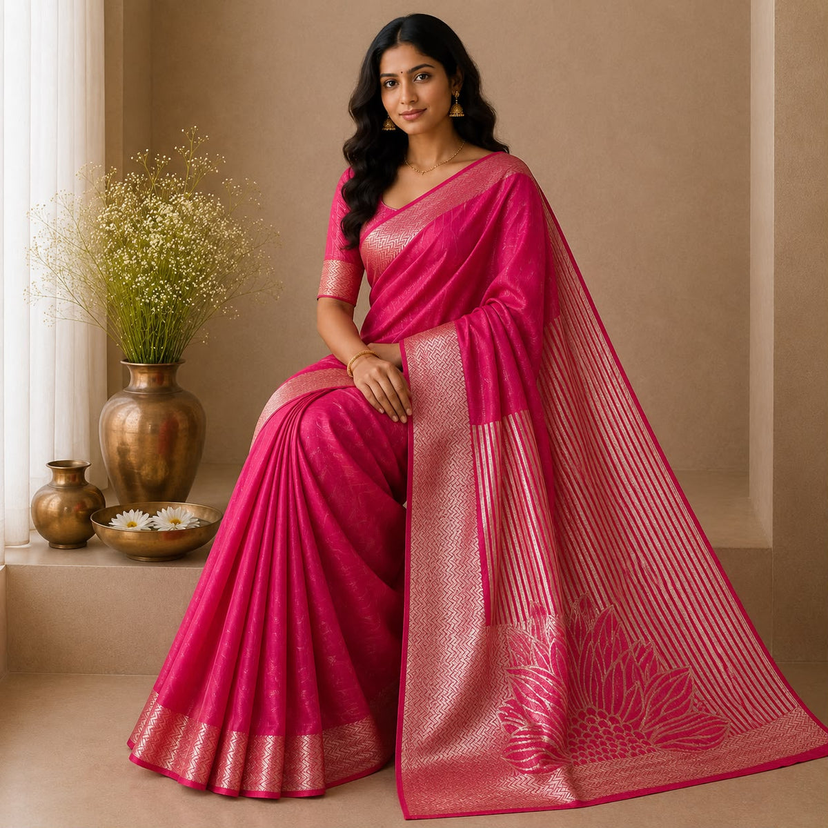 Pure Dola Crepe Saree