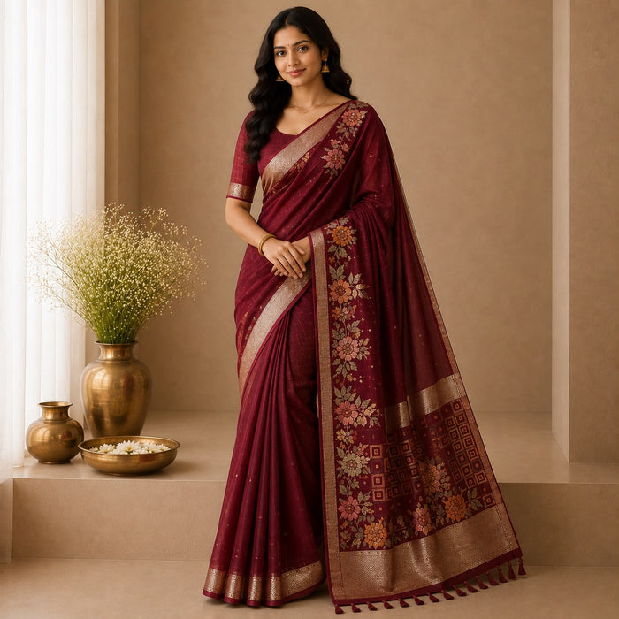 Soft Viscose Tussar Saree