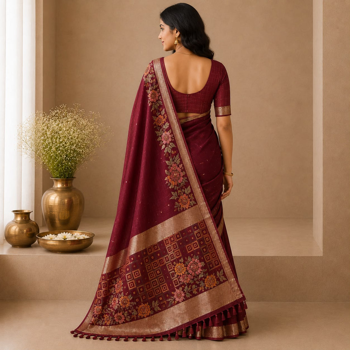 Soft Viscose Tussar Saree