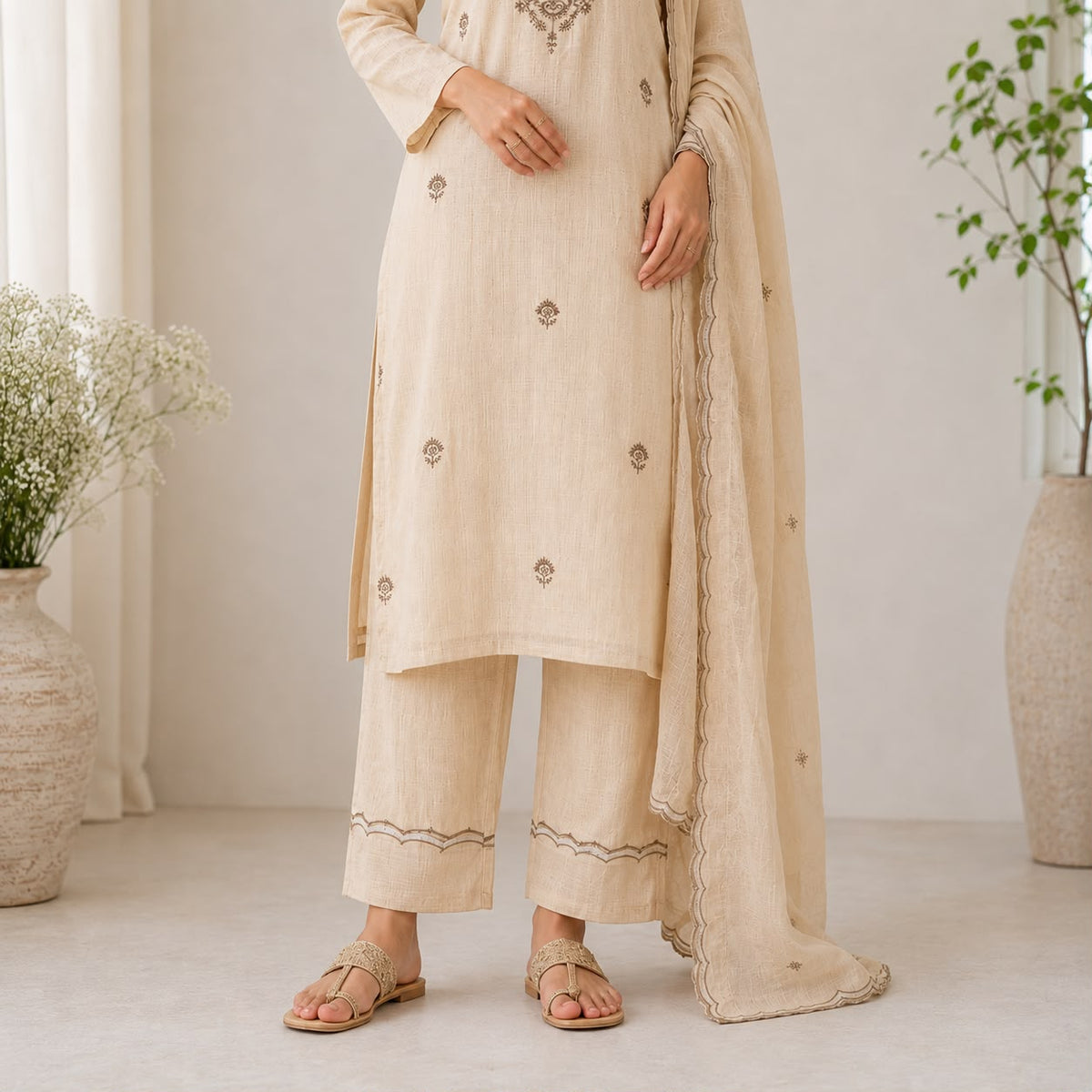 Kota Checks 3 Piece Kurta Set