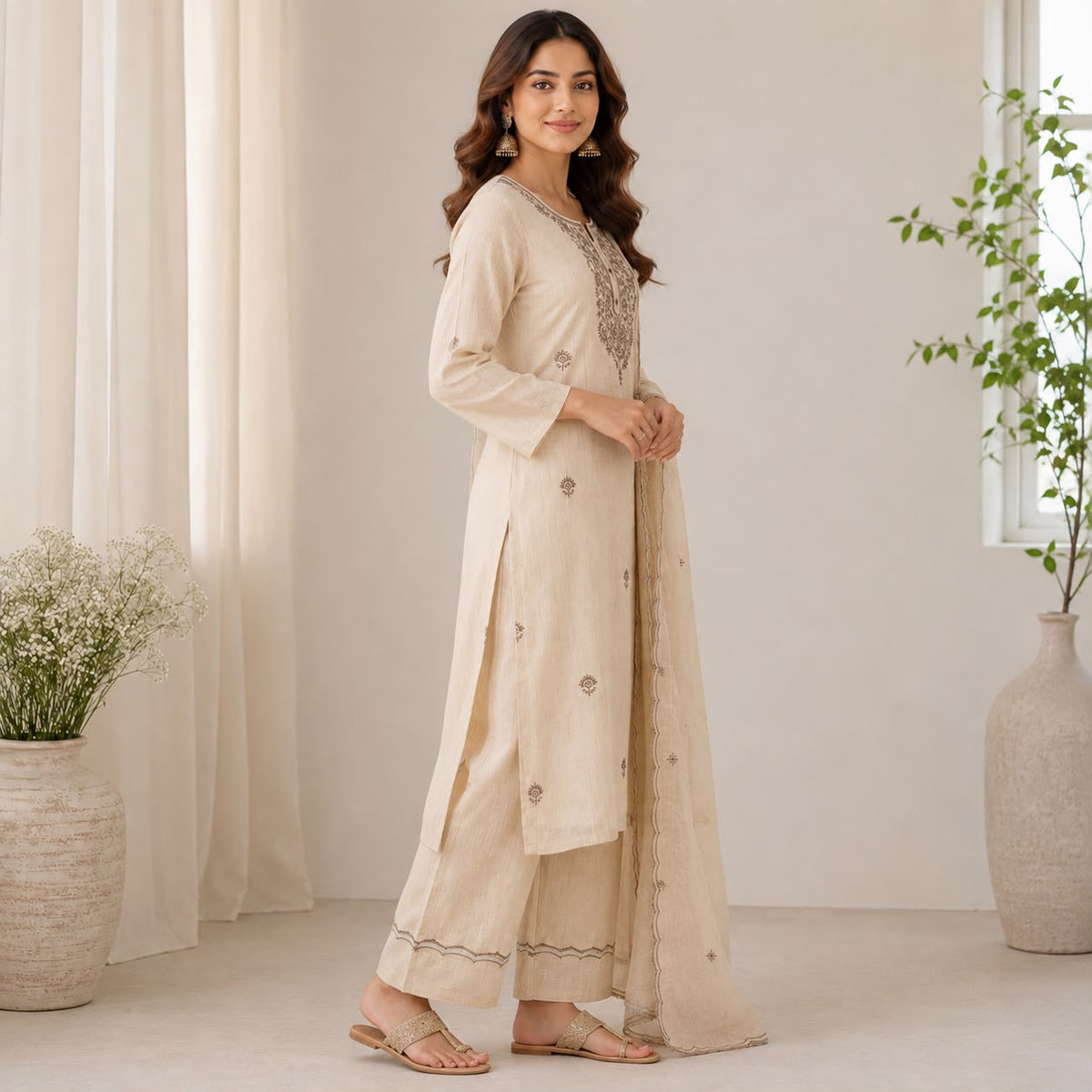 Kota Checks 3 Piece Kurta Set