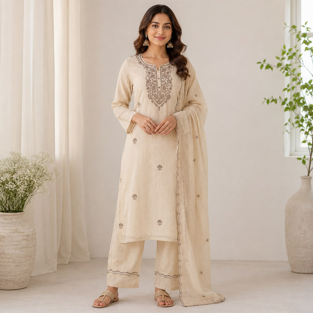 Kota Checks 3 Piece Kurta Set
