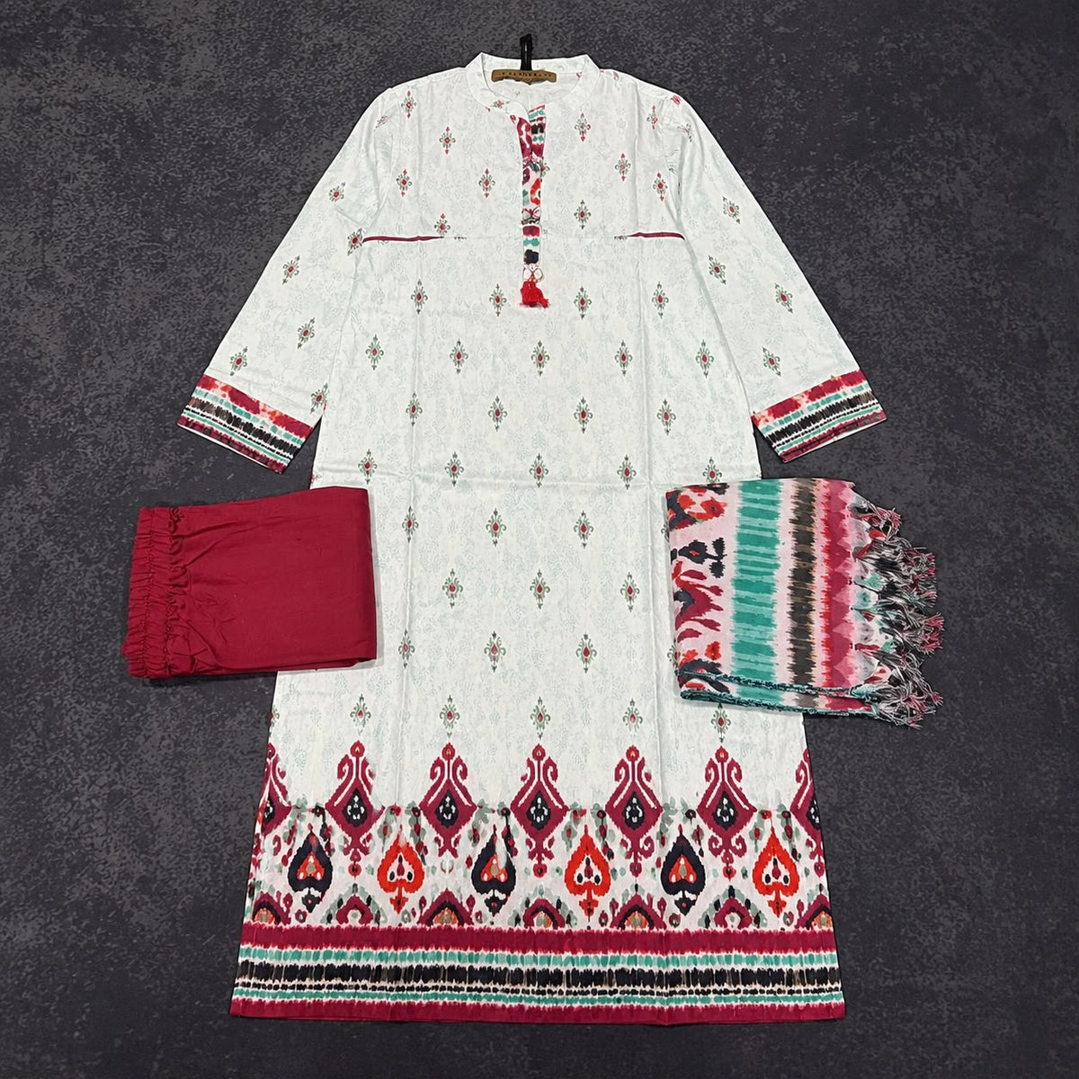 Khadi Cotton 3 Piece Kurta Set