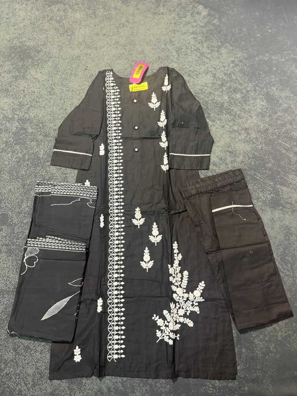 Mul Cotton 3-piece Kurta Set