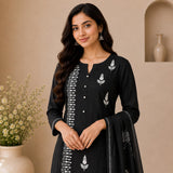 Mul Cotton 3-piece Kurta Set