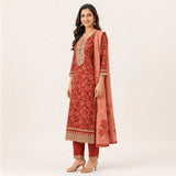 Soft Organza With Cotton Lining 3 Piece Kurta Set