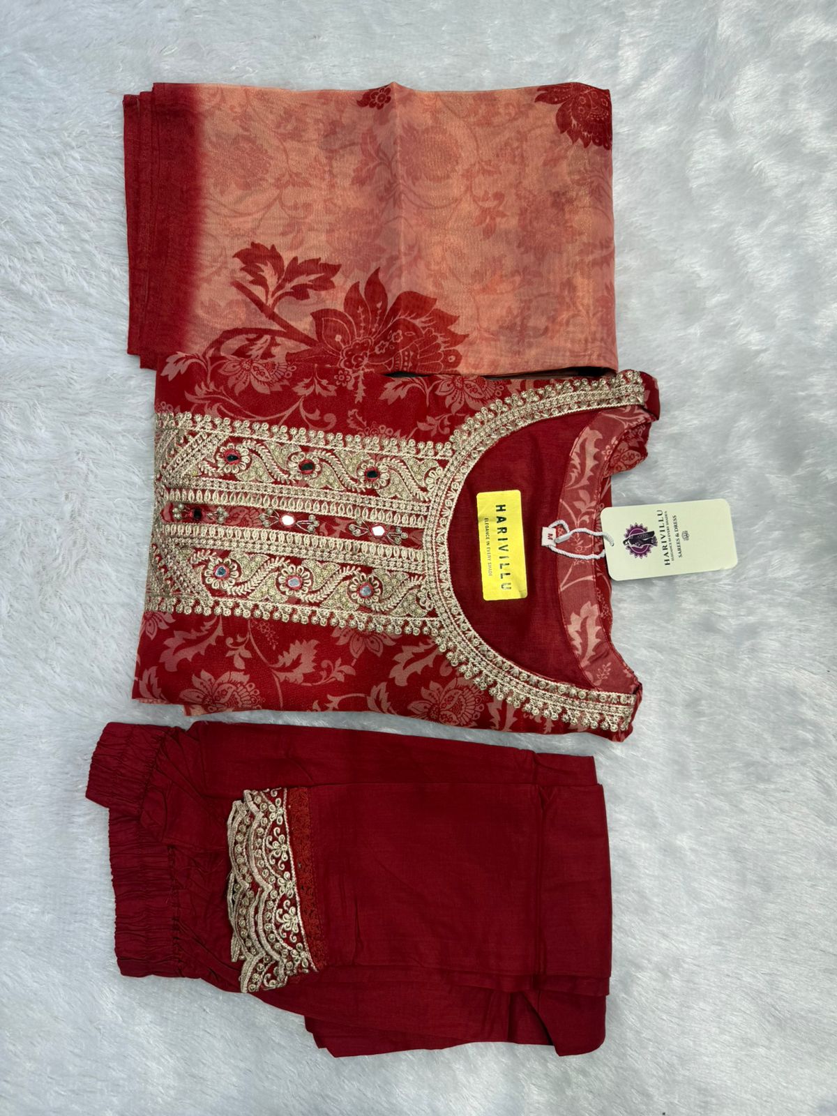 Soft Organza With Cotton Lining 3 Piece Kurta Set