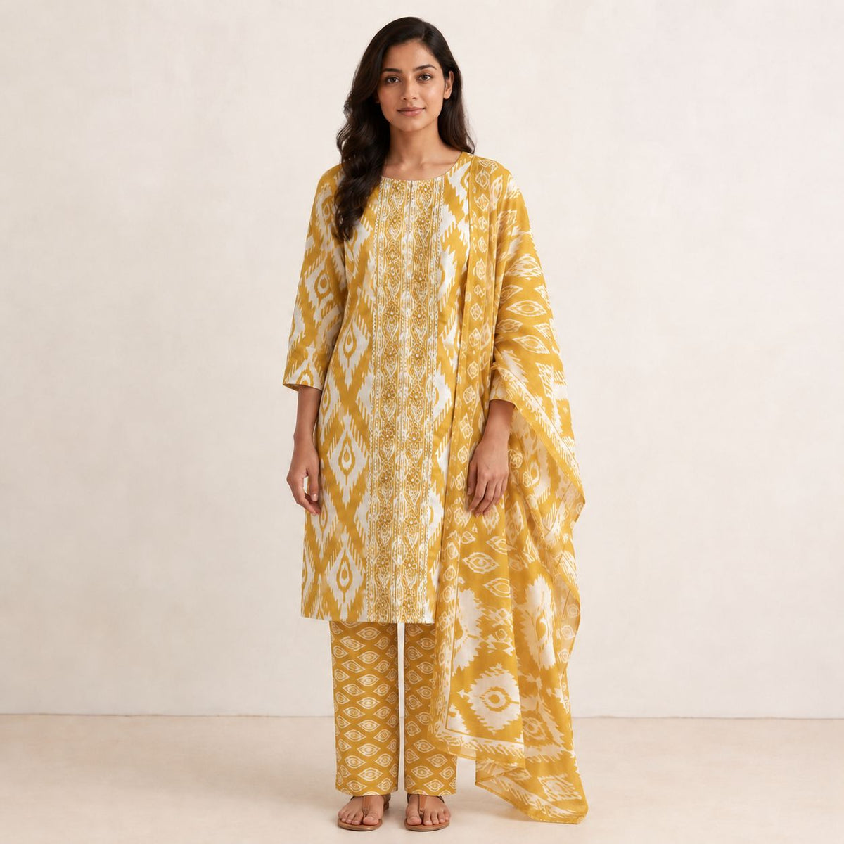 Cotton 3 Piece Kurta Set