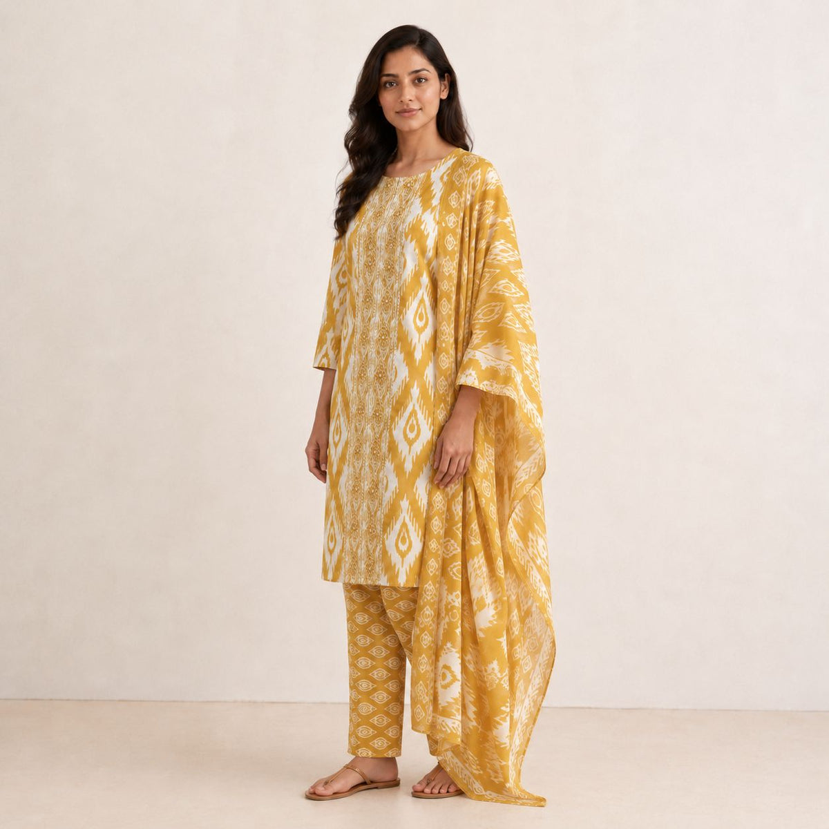 Cotton 3 Piece Kurta Set
