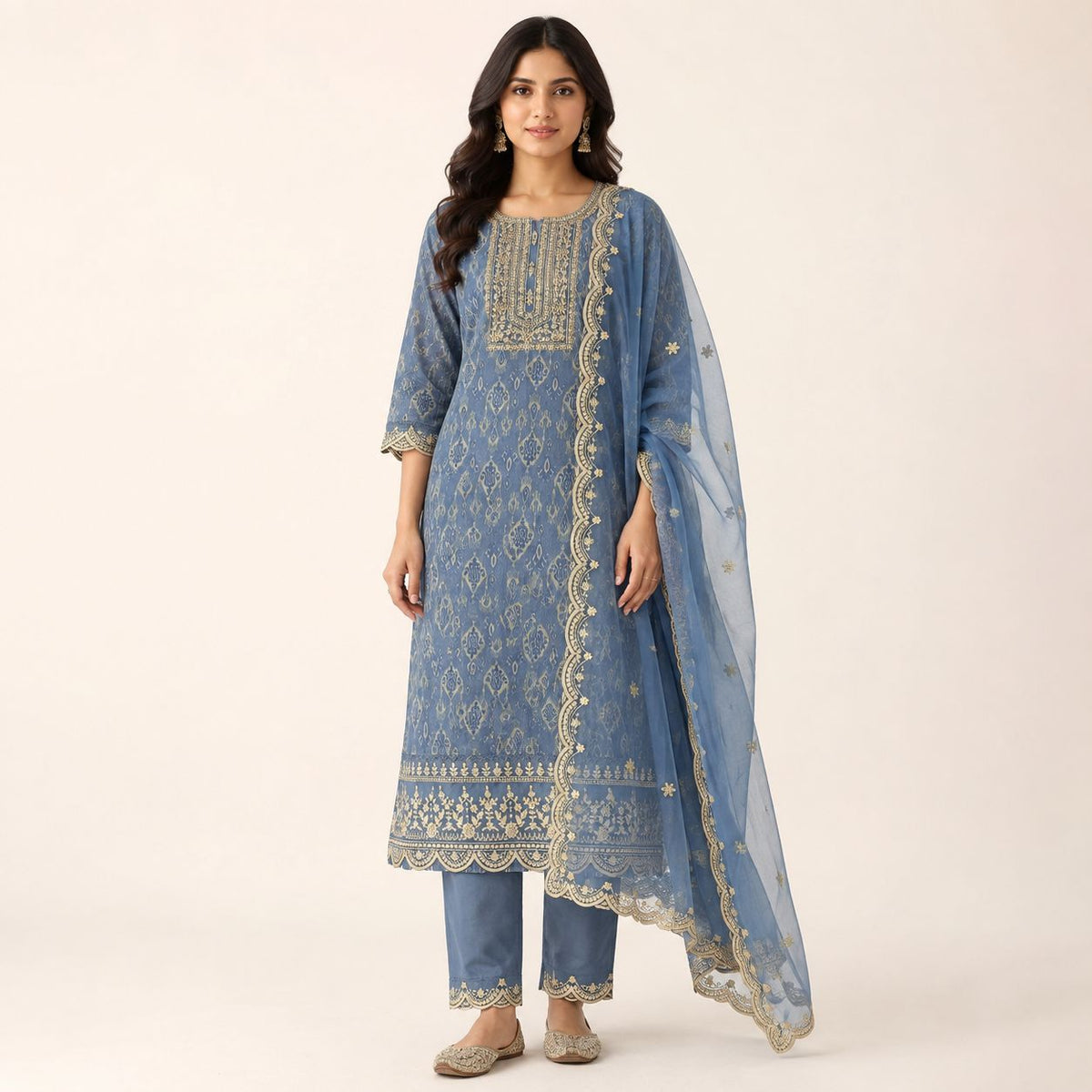 Soft Crepe 3 Piece Kurta Set