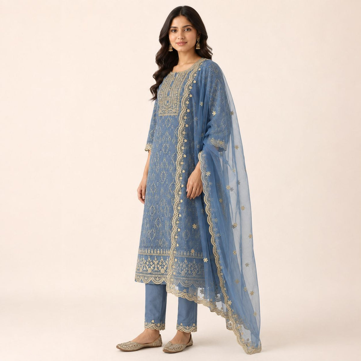 Soft Crepe 3 Piece Kurta Set