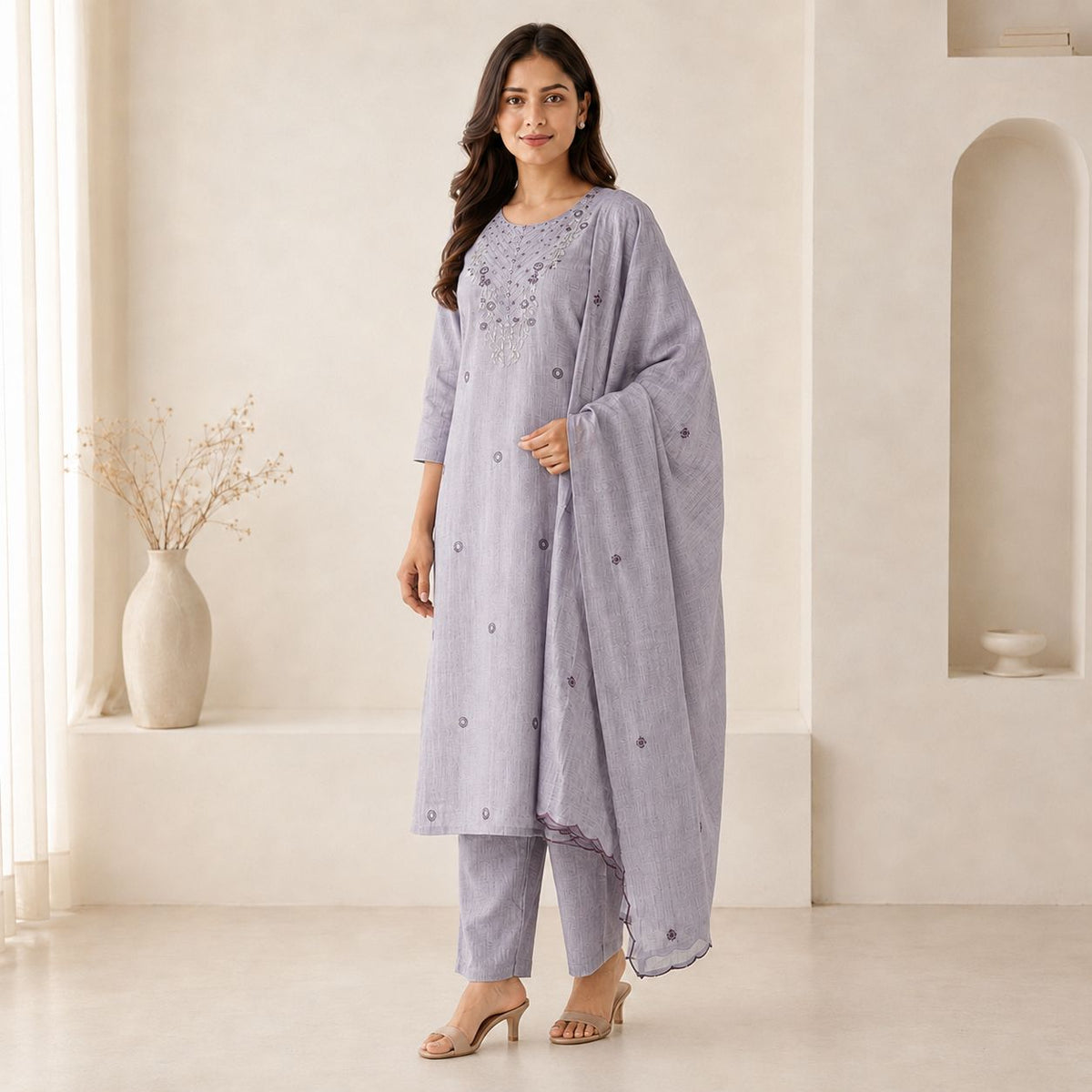 Kota Checks 3 Piece Kurta Set