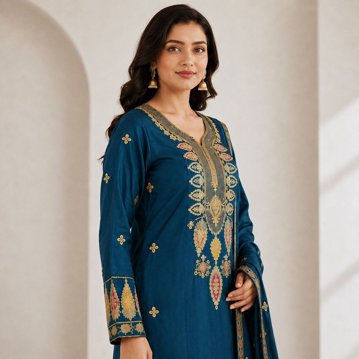 Soft Crepe 3 Piece Sharara Set