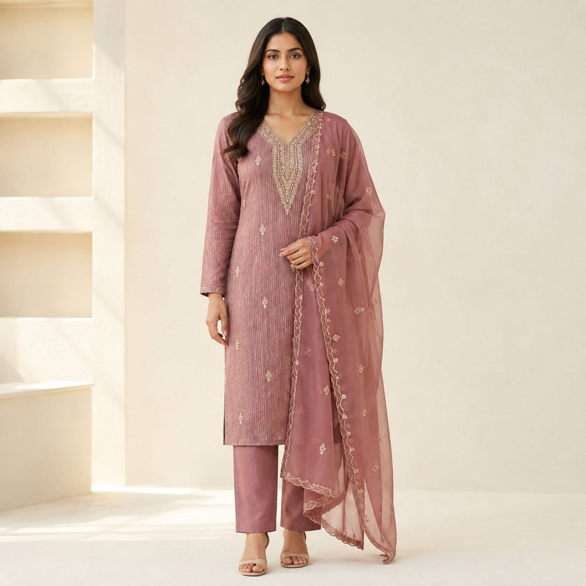 Soft Organza 3 Piece Kurta Set