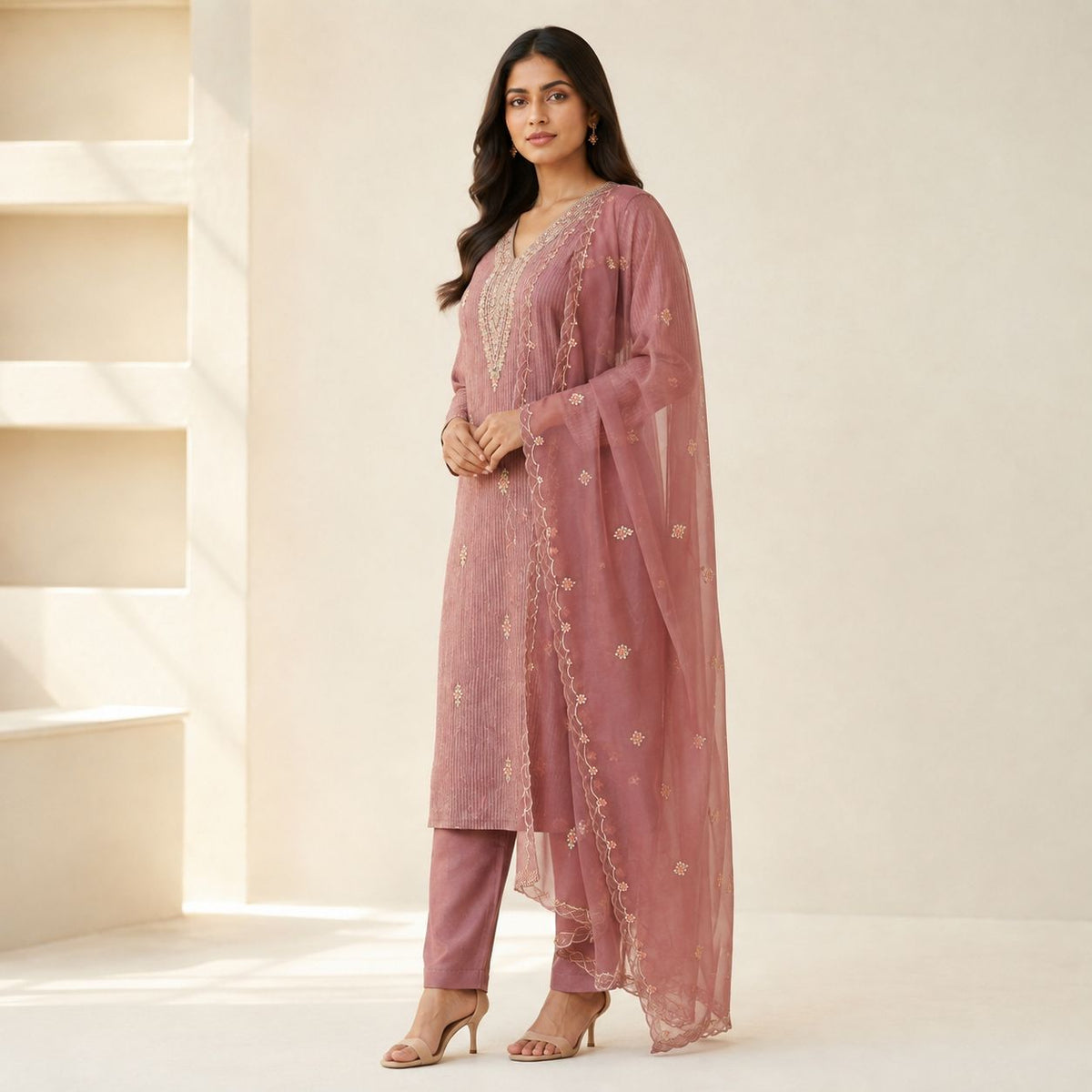Soft Organza 3 Piece Kurta Set