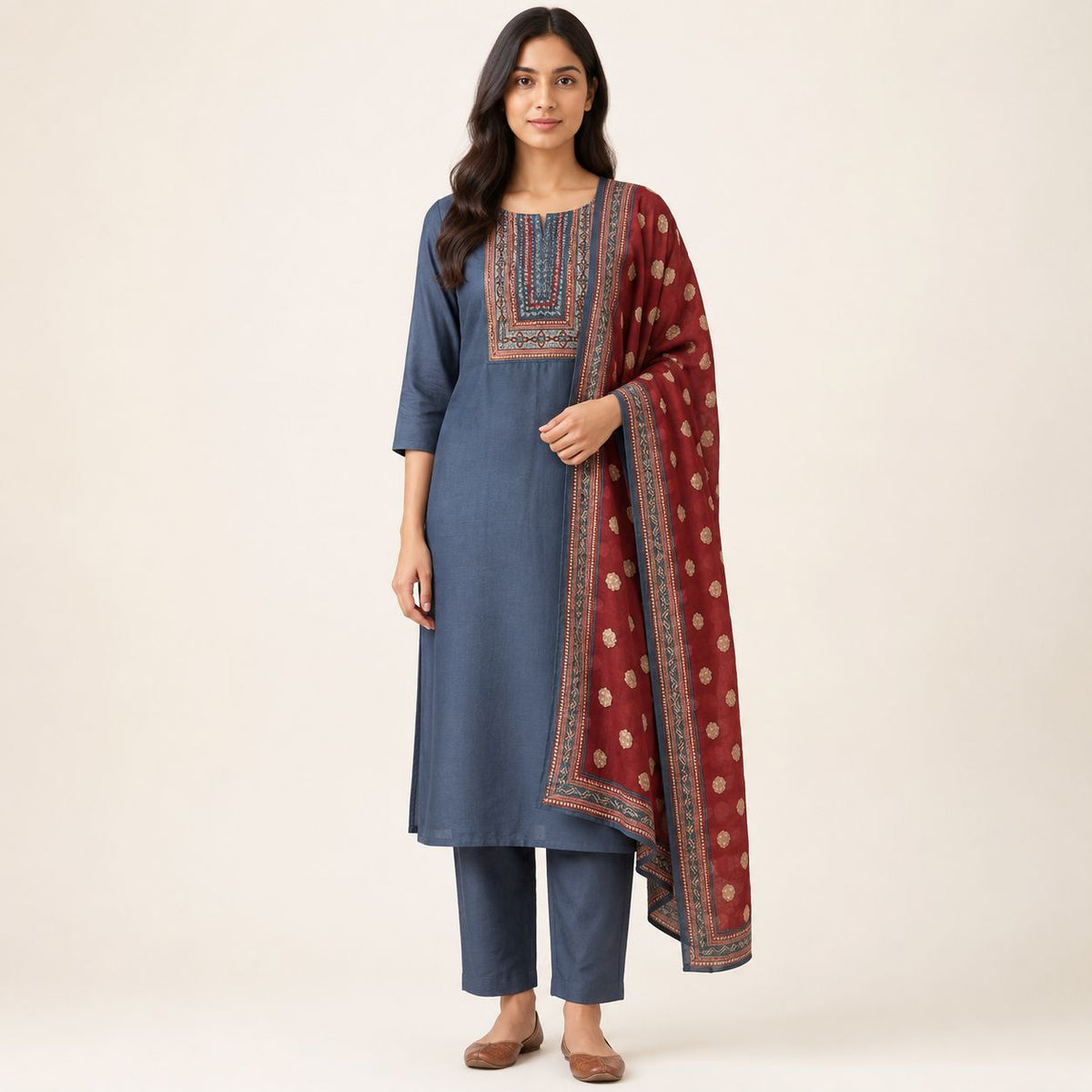 Soft Crepe 3 Piece Kurta set