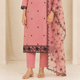 Mul Chanderi 3 Piece Kurta Set