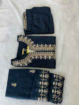 Premium Mul Chanderi 3 Piece Kurta Set With Gota Patti Work And Cut Work Duppata