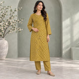 Soft Crepe 3 Piece Kurta Set With Inner