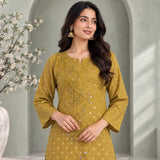 Soft Crepe 3 Piece Kurta Set With Inner