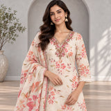 Lenin 3 Piece Kurta Set With Digital Print Duppata