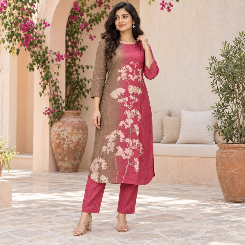 Dual Shade Premium 2 Piece Coord Set
