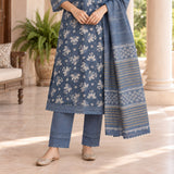 Premium Lenin 3 Piece Cotton Kurta Set