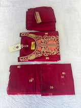 Mul Chanderi 3 Piece Kurta Set With Cutwork Duppata