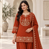 Premium Mul Chanderi 3 Piece Sharara Set