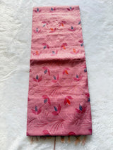 Art Silk Saree With Beautiful Embroidery All Over Saree