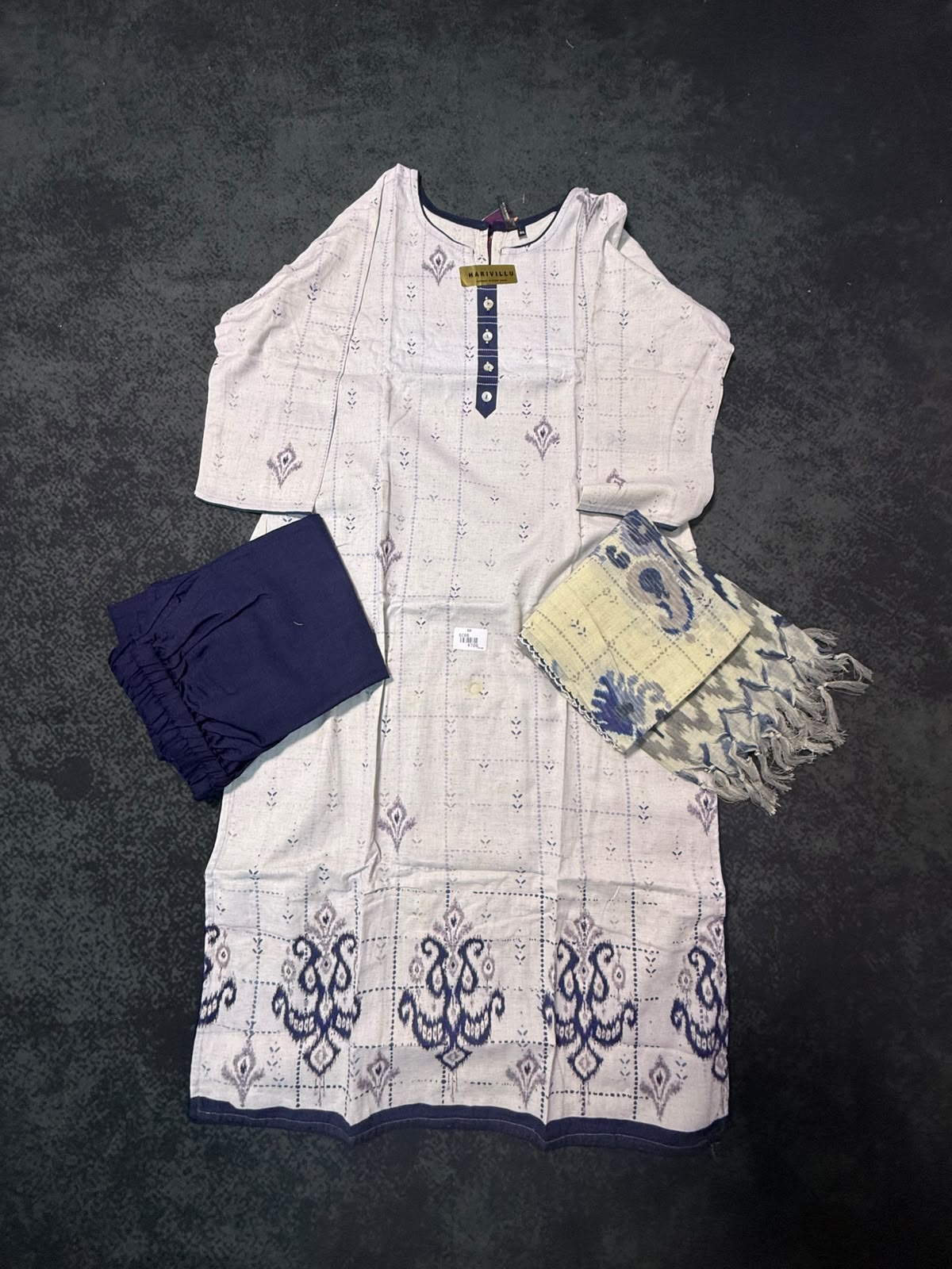 Khadi Cotton 3 Piece Kurta Set