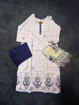 Khadi Cotton 3 Piece Kurta Set