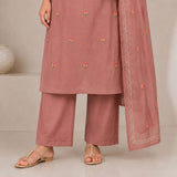 Mul Cotton 3 Piece Set With Embroidery Work