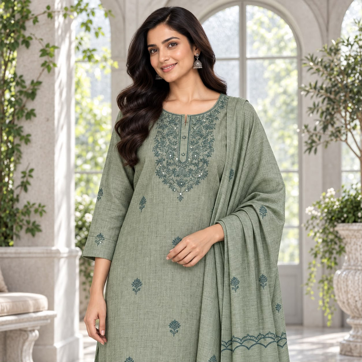 Kota Checks 3 Piece Kurta Set