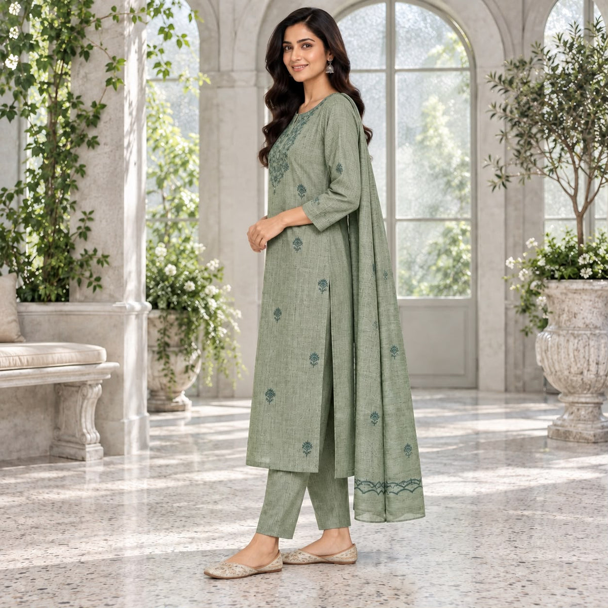 Kota Checks 3 Piece Kurta Set