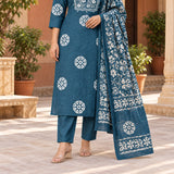 Soft Crepe Premium 3 Piece Kurta Set With Digital Print Duppata