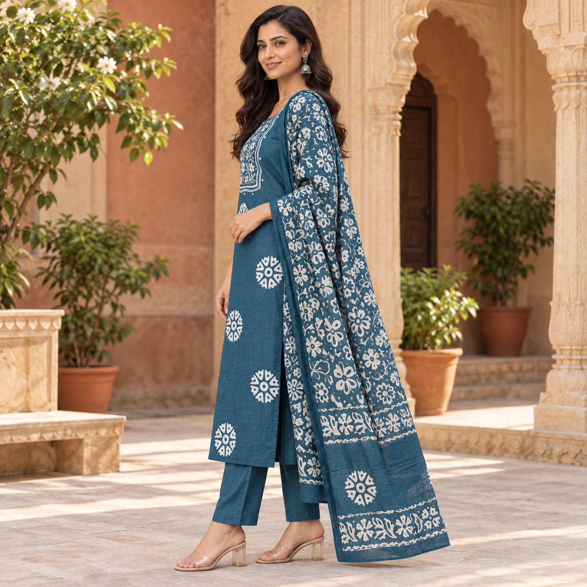 Soft Crepe Premium 3 Piece Kurta Set With Digital Print Duppata