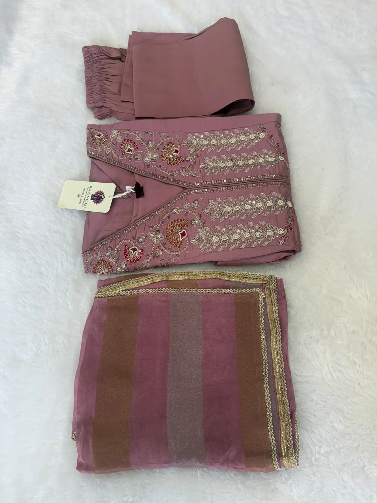 Mul Chanderi 3 Piece Premium Anarkali Kurta Set