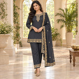 Premium MulChanderi 3 Piece Plazo set