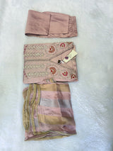 Mul Chanderi 3 Piece Anarkali Set
